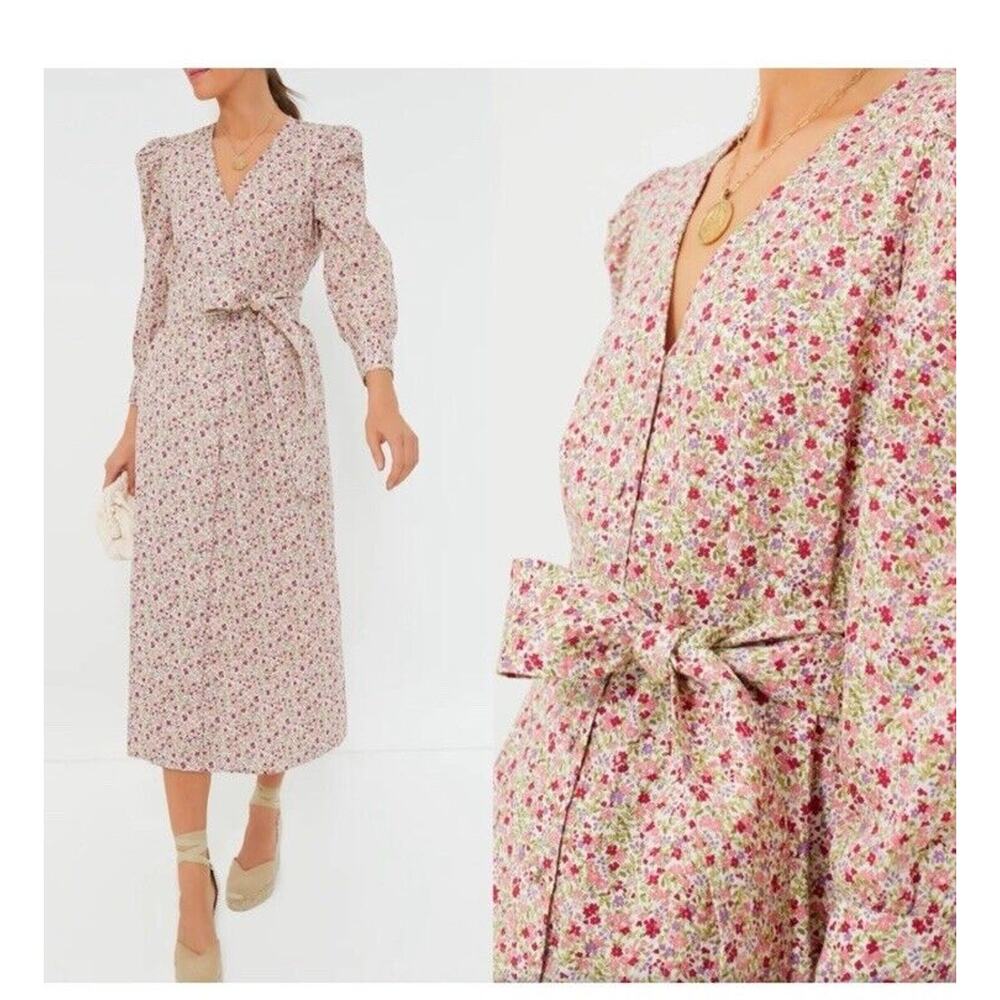 NWT Tuckernuck HYACINTH HOUSE Pink Floral Nellie Maxi Dress Medium